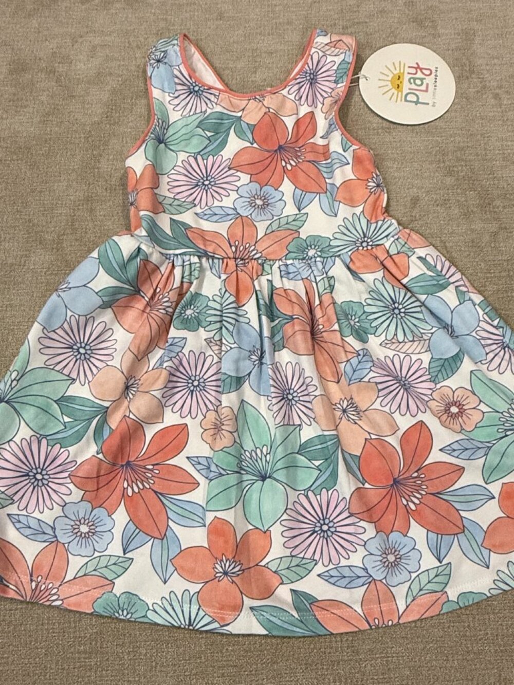 Little Sleepies Shoreline Blooms Cross Back Skater Dress 2T